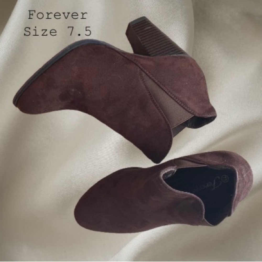 Forever 21 Dark Brown Ankle Booties